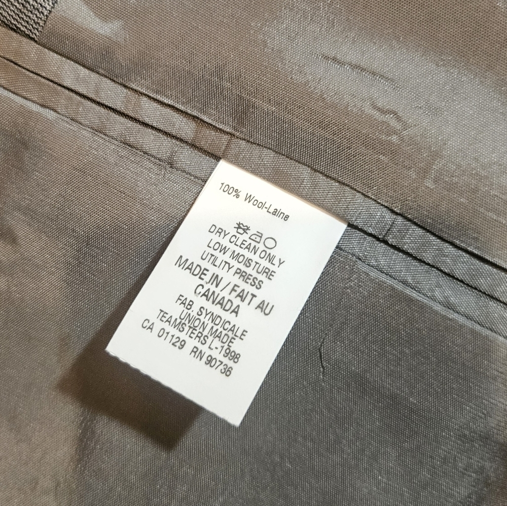 LAUREN Ralph Lauren Green Label Blazer Men's Size 44R Gray 100% Wool - Picture 11 of 11